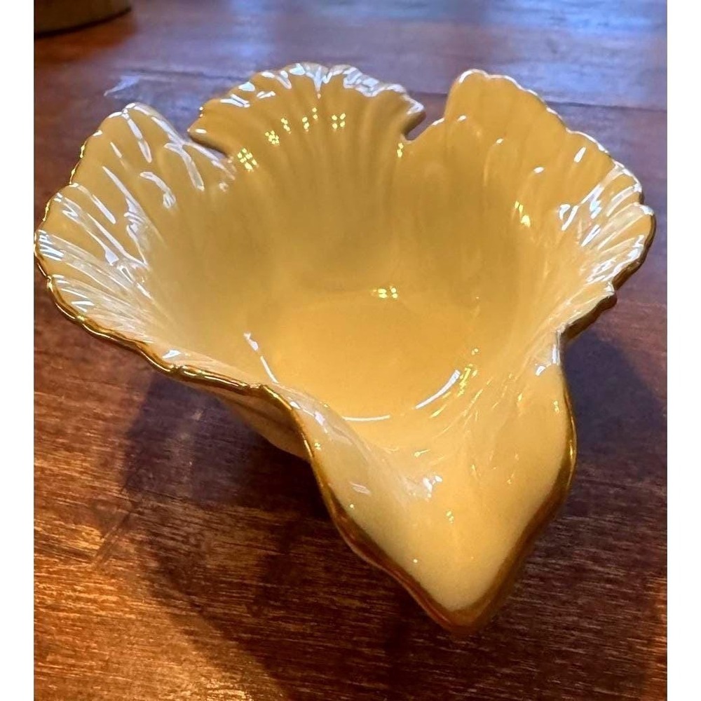 Lenox Dove Candy Dish Bowl China 24k Gold Trim